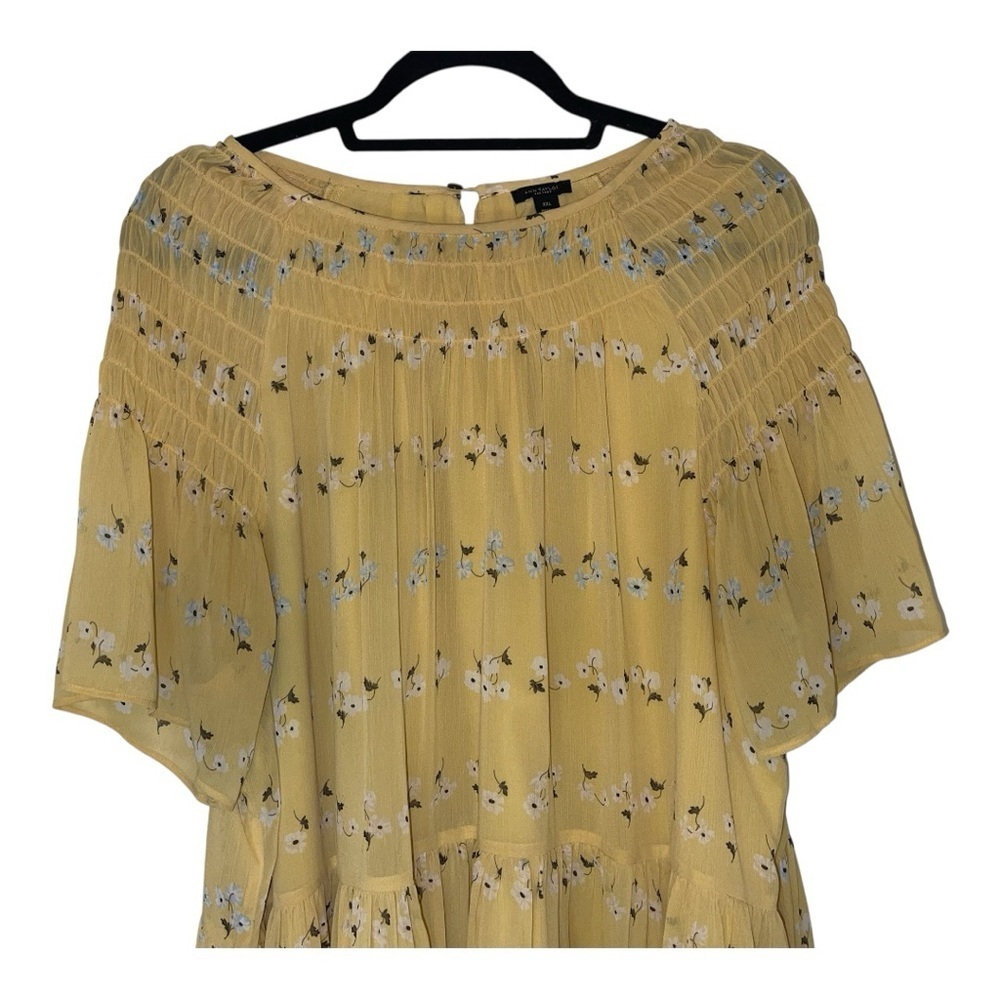 Ann Taylor Factory Yellow Floral Midi Dress - Picture 2 of 9